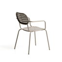 Brai Stackable Patio Chair with Arms | Taupe