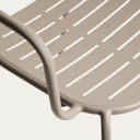 Brai Stackable Patio Chair with Arms | Taupe