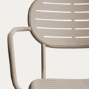 Brai Stackable Patio Chair with Arms | Taupe