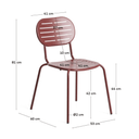 Brai Stackable Patio Chair | Burgundy