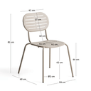 Brai Stackable Patio Chair | Taupe