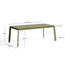 Brela Extension Patio Dining Table | Green