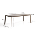 Brela Extension Patio Dining Table | Taupe