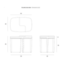 Brutalist Side Table | Mahogany Rose Brown