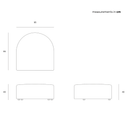 Bulky Modular Sofa | Semi-Circle Ottoman