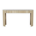 Benjamin Ripple Grand Marble Console Table | Natural Ash