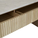 Benjamin Ripple Grand Marble Console Table | Natural Ash