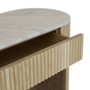 Benjamin Ripple Grand Marble Console Table | Natural Ash