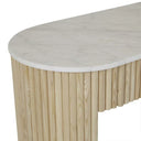 Benjamin Ripple Grand Marble Console Table | Natural Ash