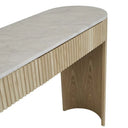 Benjamin Ripple Grand Marble Console Table | Natural Ash