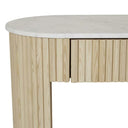 Benjamin Ripple Grand Marble Console Table | Natural Ash