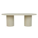 Benjamin Ripple Oval Dining Table | Putty