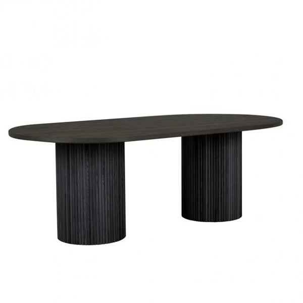 Benjamin Ripple Oval Dining Table Matt Black CLU Living Pty Ltd
