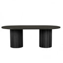 Benjamin Ripple Oval Dining Table | Matt Black