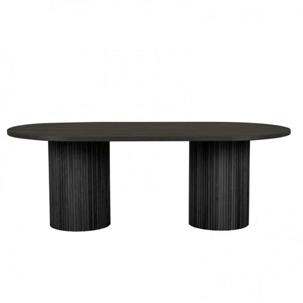 Benjamin Ripple Oval Dining Table Matt Black CLU Living Pty Ltd