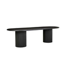 Benjamin Ripple Oval Dining Table | Matt Black