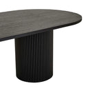 Benjamin Ripple Oval Dining Table | Matt Black