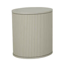 Benjamin Ripple Round Bedside Table | Putty