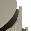 Benjamin Ripple Round Bedside Table | Putty