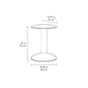 Bink 1025 Side Table | Ocean Blue
