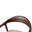 Bosco Dining Chair | Beige / Dark Walnut