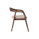 Bosco Dining Chair | Beige / Dark Walnut