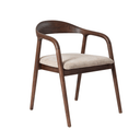 Bosco Dining Chair | Beige / Dark Walnut