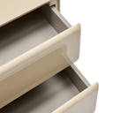 Bram Bedside Table | Beige Gloss