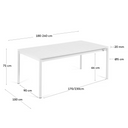 Cairns Extension Patio Dining Table | Light Grey