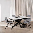 Calos 2 Ceramic Extension Dining Table | Snow White
