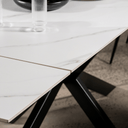Calos 2 Ceramic Extension Dining Table | Snow White