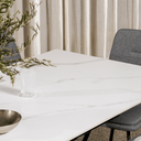 Calos 2 Ceramic Extension Dining Table | Snow White