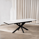 Calos 2 Ceramic Extension Dining Table | Snow White