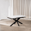 Calos 2 Ceramic Extension Dining Table | Snow White
