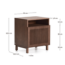 Cansu Bedside Table | Walnut Brown