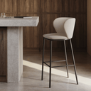 Carly Bar Height Barstool | Ivory