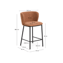 Carly Bench Barstool | Terracotta