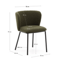 Carly Dining Chair | Green Boucle