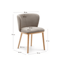 Carly Timber Leg Dining Chair | Cappuccino