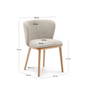 Carly Timber Leg Dining Chair | Oatmeal