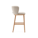Carly Timber Leg Bench Barstool | Oatmeal