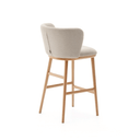 Carly Timber Leg Bench Barstool | Oatmeal