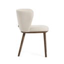 Carly Timber Leg Dining Chair | Ivory / Walnut Brown