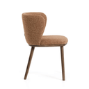 Carly Timber Leg Dining Chair | Terracotta / Walnut Brown