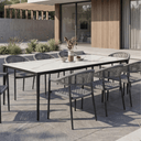Cassian Ceramic Dining Table | Marble White