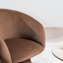 Cassim Swivel Dining Chair | Chocolate