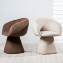 Cassim Swivel Dining Chair | Chocolate
