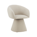 Cassim Swivel Dining Chair | Linen