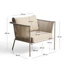 Cibi Patio Armchair | Ecru
