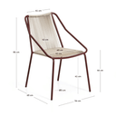 Cibi Stackable Patio Chair | Burgundy